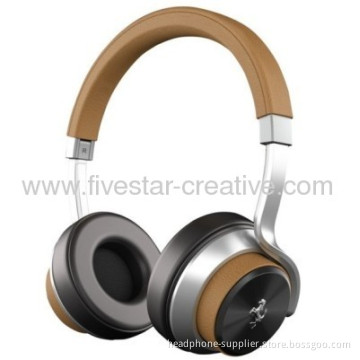 Ferrari By Logic 3 Cavallino T250 Tan Classic Style Headphones With Universal Remote And Microphone 